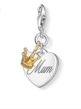 Thomas Sabo Charm Pendant "Mum Heart With Crown"
